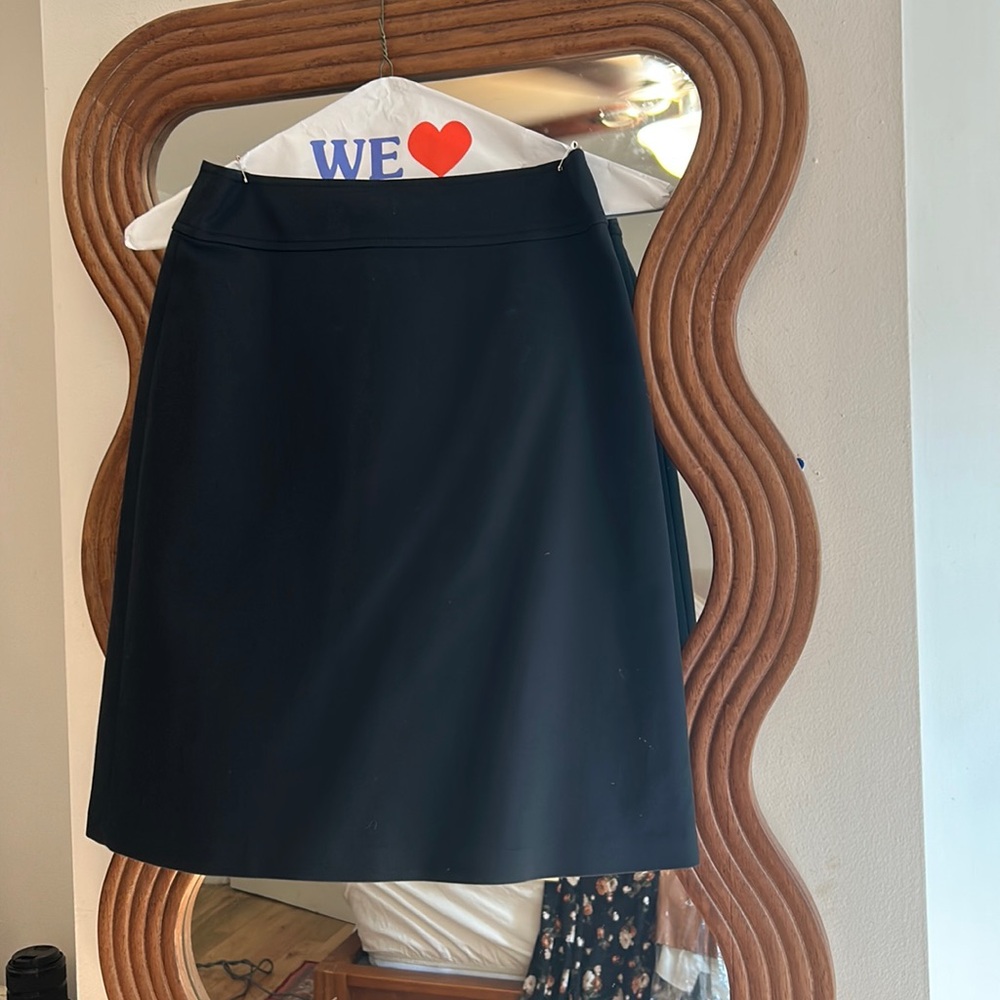 BR 00P A-line black work skirt